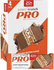 (Free Duty Tax) Power Crunch PRO Protein Wafer Bars, High Protein Snacks wit