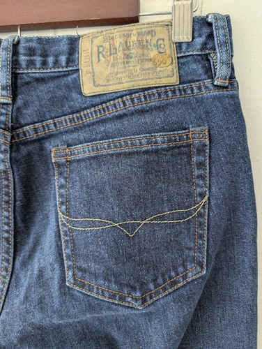 Ralph Lauren Thompson 650 Jeans 30x27 Blue Stretch Straight Leg Mid Rise Slim - Picture 9 of 11