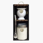 083SD1B New Set Yerba Mate Kit: Container Gourd(Cup) Bombilla(Straw) Wood Box