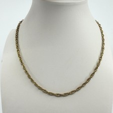 Y2K Gold Tone Rope Chain Necklace Minimalist Layering Essential Jewelry Gift 90s