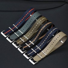 B R Bands Woven Fabric Nylon Military Watch Band Straps 20mm 22mm