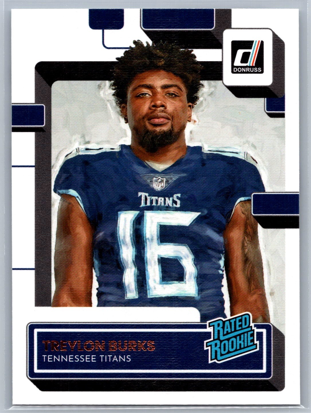 Treylon Burks 2022 Donruss Rated Rookies Portrait #312
