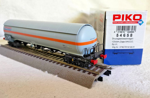 Piko 54658 Druckgaskesselwagen, HO ,NACCO, in OVP, wie Neu | Condition: Gebraucht