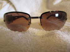 Mossimo Half Rim Aviator Style Sunglasses Tortoise Shell Buckle Trim 120340 058