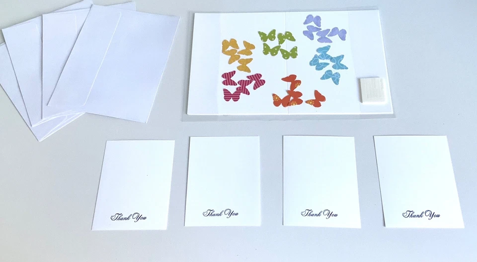 Stampin Up! Card Kit Butterfly Thank You Kit Makes 4 Cards + Sample + Envs + Box - Image 2 of 2