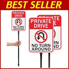 2 Pack No Parking Signs with Heavy Duty Stakes