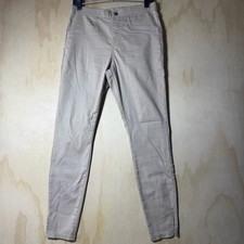Hue Studio Denim Leggings Women s Medium Taupe Stretch Skinny Pull On Pants