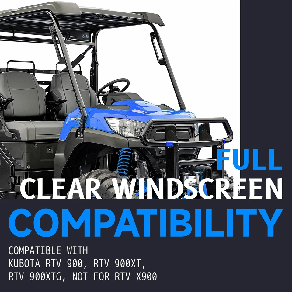 New Front Vented Windshield Clear For Kubota RTV 900 RTV 900XT RTV 900XTG 06-11 Foto 4 de 4