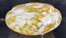 Fab Retro Vintage Marbled Yellow Orange Glass Ceiling Hanging Lightshade