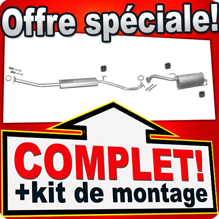 Échappement Nissan Micra K12 1.2 1.4 tube en acier robuste homologué