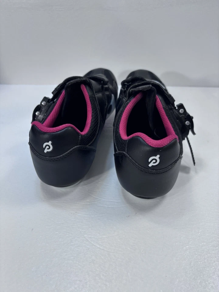 Zapatos de ciclismo Peloton - talla 39 EE. UU. para mujer talla 8,5. Hombres 6.  Con tacos negro rojo Foto 2 de 4