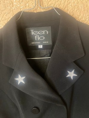 Silver Star Teen Flo Blazer Jacke Silberne Sterne Glitzer Strass Glitzer