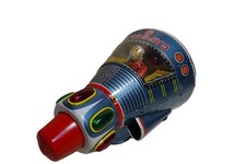 1960s Japanese Tin Spacecraft Battery Operated Capsule 5 Modern Toys Vintage JPN