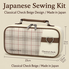 Japanese Sewing Kit for Kids Classical Check Design Made in Japan