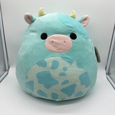 Squishmallow 16 Tuluck the Blue Cow Easter 2023 Nice Plush NWT