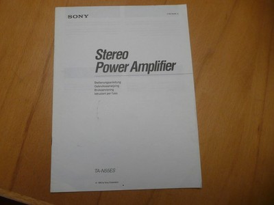 SONY TA-N55es Power Amplifier - Original Bedienungsanleitung -