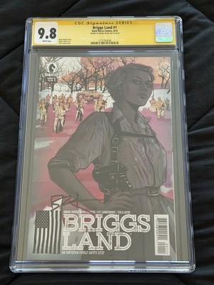 Briggs Land #1 CGC 9.8 (Dark Horse 2016) Optioned SS Signed by Brian Wood Key