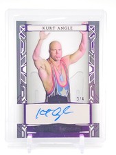 KURT ANGLE 2024 LEAF AUTO PURPLE /4 #BA-KA2 WRESTLING Q5194