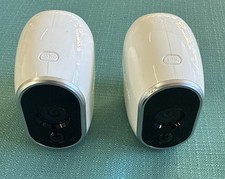 Netgear Arlo VMC3030 Wire-Free HD Security Camera Lot 2 White Indoor Outdoor