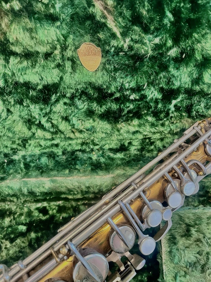 1938(?) #126723 Saxofón Martin antiguo con 1 Martin, 2 boquillas de acero ebonita Foto 4 de 4