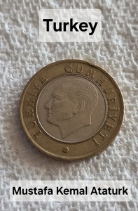 Turkey 2009 1 Lira Coin  KM1244