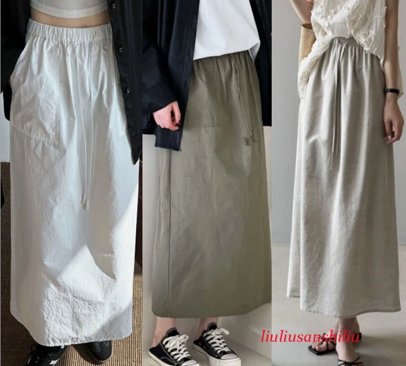 Womens Winter Skirt Summer Dress Cargo Fall High Waist A-line Skirt Party New