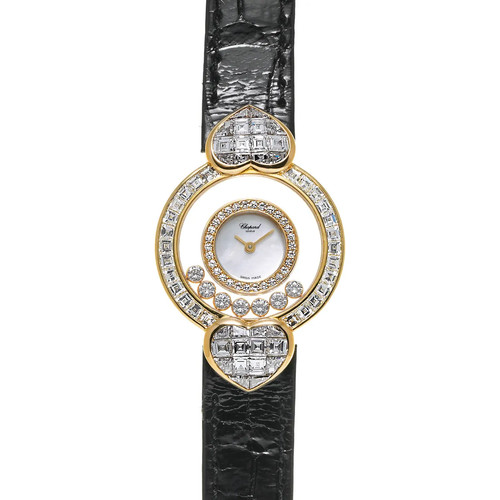 Chopard Happy Diamonds 20 / 6166 26.5mm Yellow Gold White Wris...