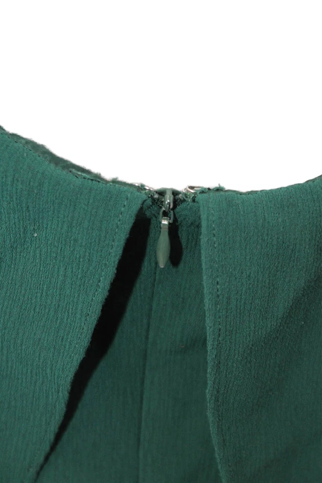 Vestido Style Stalker para mujer crepé en capas cuello en V sin mangas verde talla S Foto 4 de 4