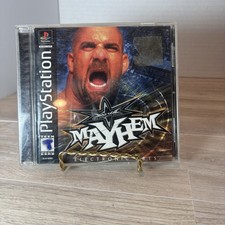 Mayhem PS1 PlayStation 1 Complete CIB Tested Authentic Wrestling Action Game
