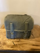 Borsa militare vintage anni 80 militare in tela con tessitura pane - NUOVA.