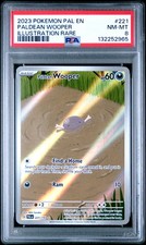 Paldean Wooper 221/193 Illustration Rare Paldea Evolved Pokemon PSA 8