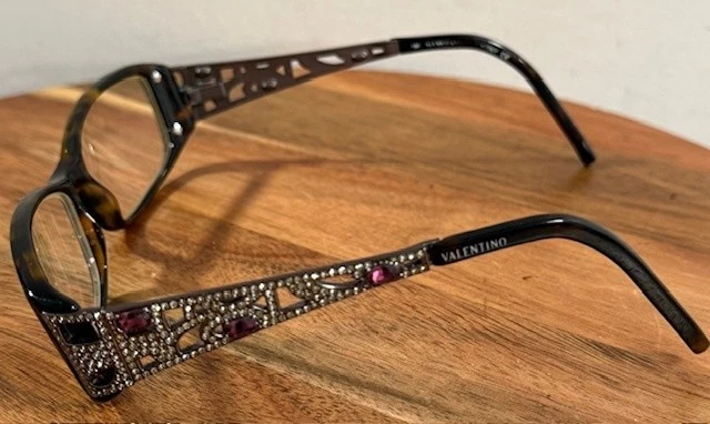 Valentino Gafas Mujer 5613/U ONFQ Marrón Cristal Embellecido Monturas Italia Foto 4 de 4