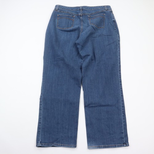 LL Bean Jeans Womens 18 Favorite Fit Curvy Stretch Medium Wash Blue High Rise - Picture 8 of 9