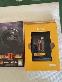 Vintage Sega Genesis 32X Mortal Kombat II Video Game with Original Box