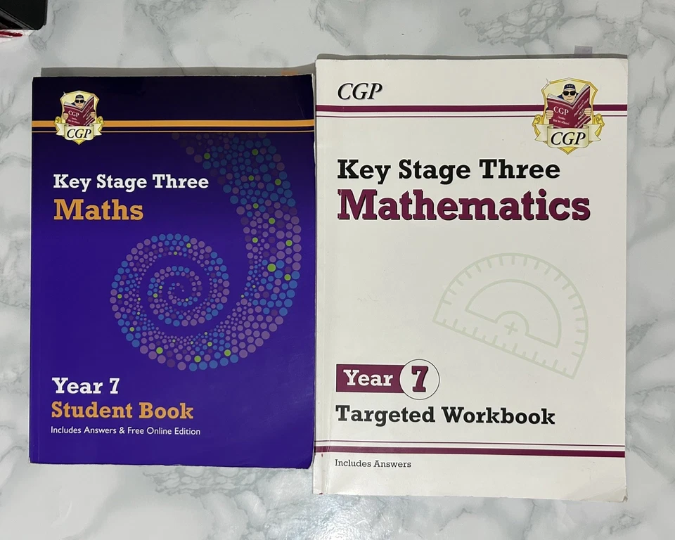 KS3 Year 7 Maths Student Book and Workbooks with Answers 3 Books Bundle CGP - Image 3 of 4