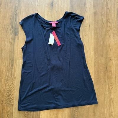 NWT Catherine Malandrino Sleeveless Tank Top Womens L Bow Detail Back