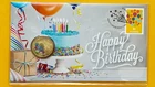 2019 Australia PNC Happy Birthday Coloured $1 Dollar Coin and Stamps Perth Mint