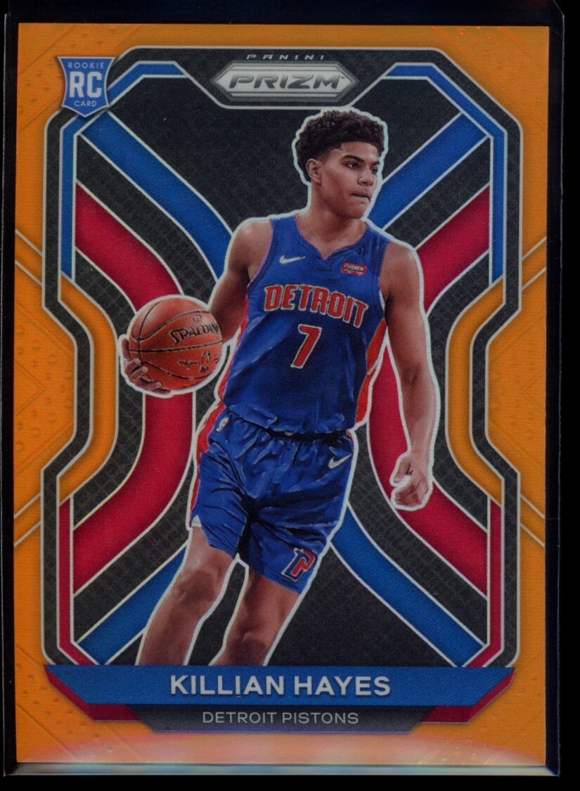2020 Panini Prizm #270 KILLIAN HAYES Orange Prizm Rookie #/49 RC Pistons