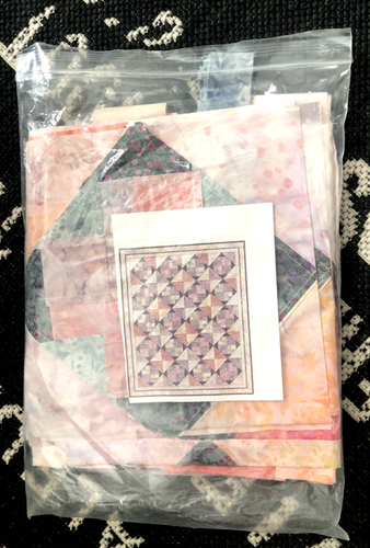 Vtg KIT WILMINGTON Pink Wall Hanging BATIK Finished QUILT TOP 42X51 Do Si Do