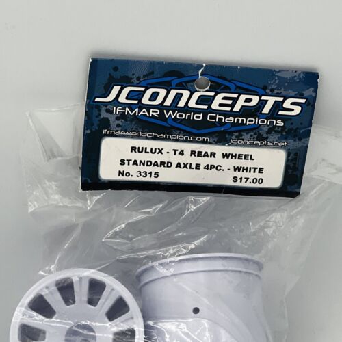 JConcepts Rulux 1/8th R/C Truck Wheels Standard Offset White 3315 T4 Rear - Picture 3 of 6