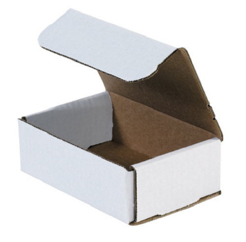 100 Pack 6x4x2 White Corrugated Shipping Mailer Packing Box Boxes 6" x 4" x 2" - Picture 1 of 3