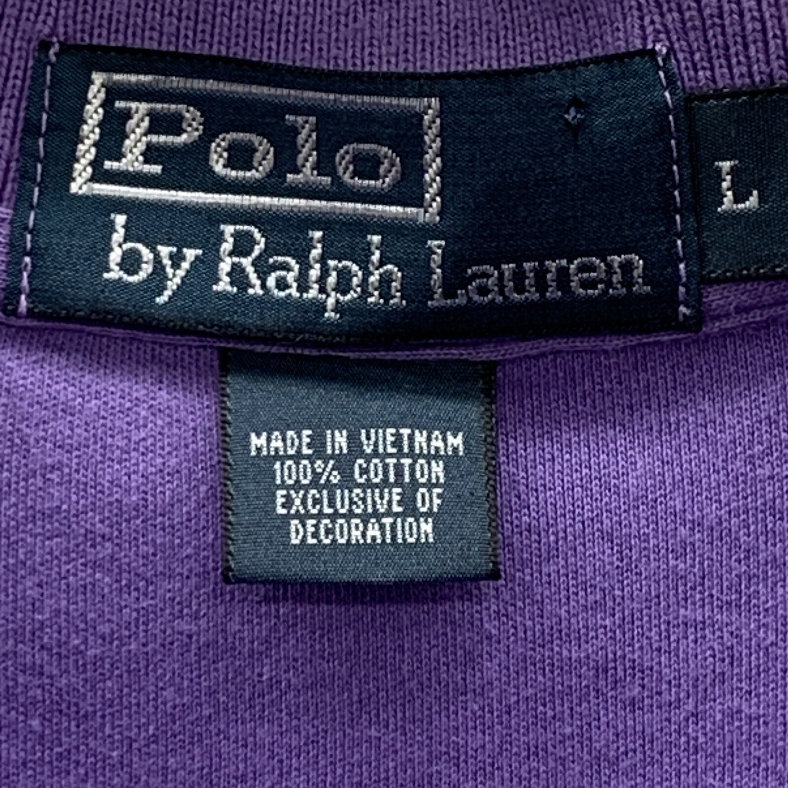 Polo Ralph Lauren uomo 1 4 bottoni polo maglietta viola logo pony taglia L