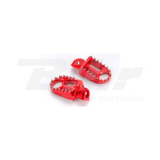 ART PEDANE MAGGIORATE ERGAL ROSSO CNC FOOTPEGS HONDA CR 250 2002-2016