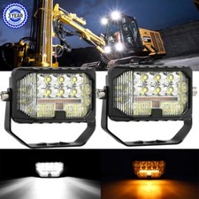 3" Side Shooter LED Work Lights for Caterpillar Skid Steers Excavator Forklift