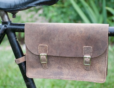 Vintage Brown Leather Bicycle Frame TOOL BAG POUCH Schwinn