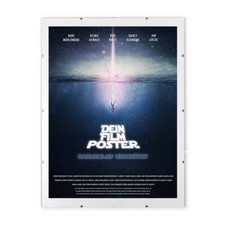 Rahmenloser Bilderrahmen Bildhalter mit Clip Rahmen Filmposter Plakat Kunstglas