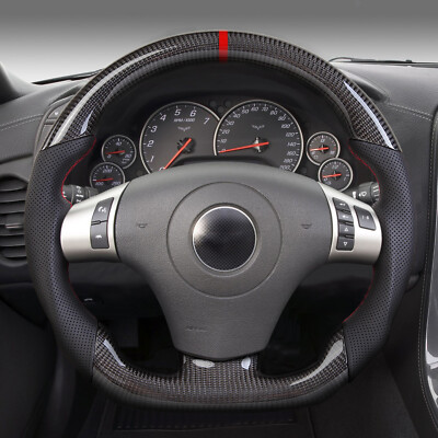 Echtes Carbon Fiber Perforiertes Lederlenkrad für Pontiac Solstice 2005-2009