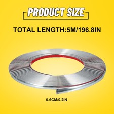 16ft Chrome Trim Molding Strip Car Door Window Bumper Side Trime Protector Guard