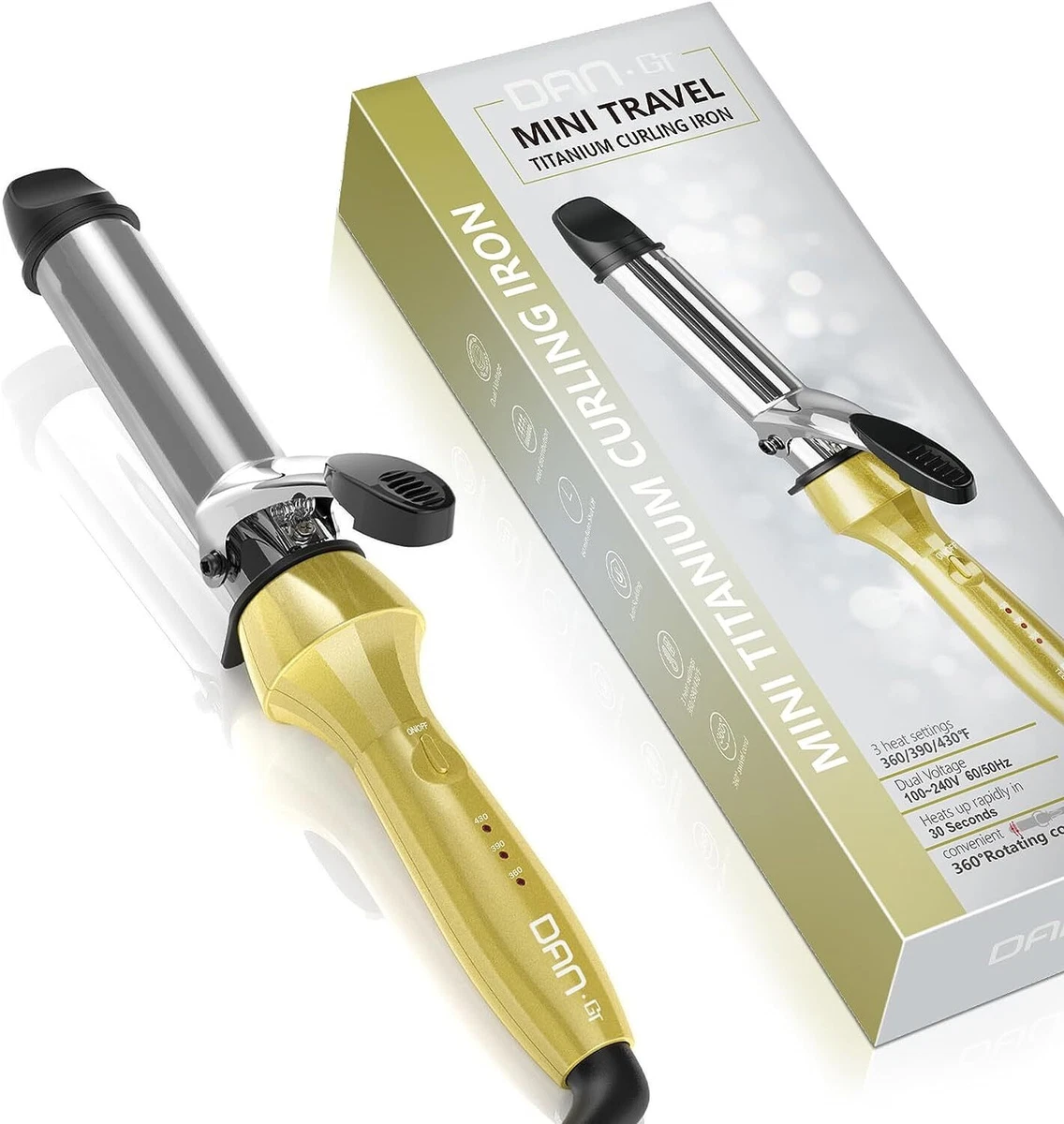 Mini Curling Iron 3 Adjustable Temperature Settings Rapid