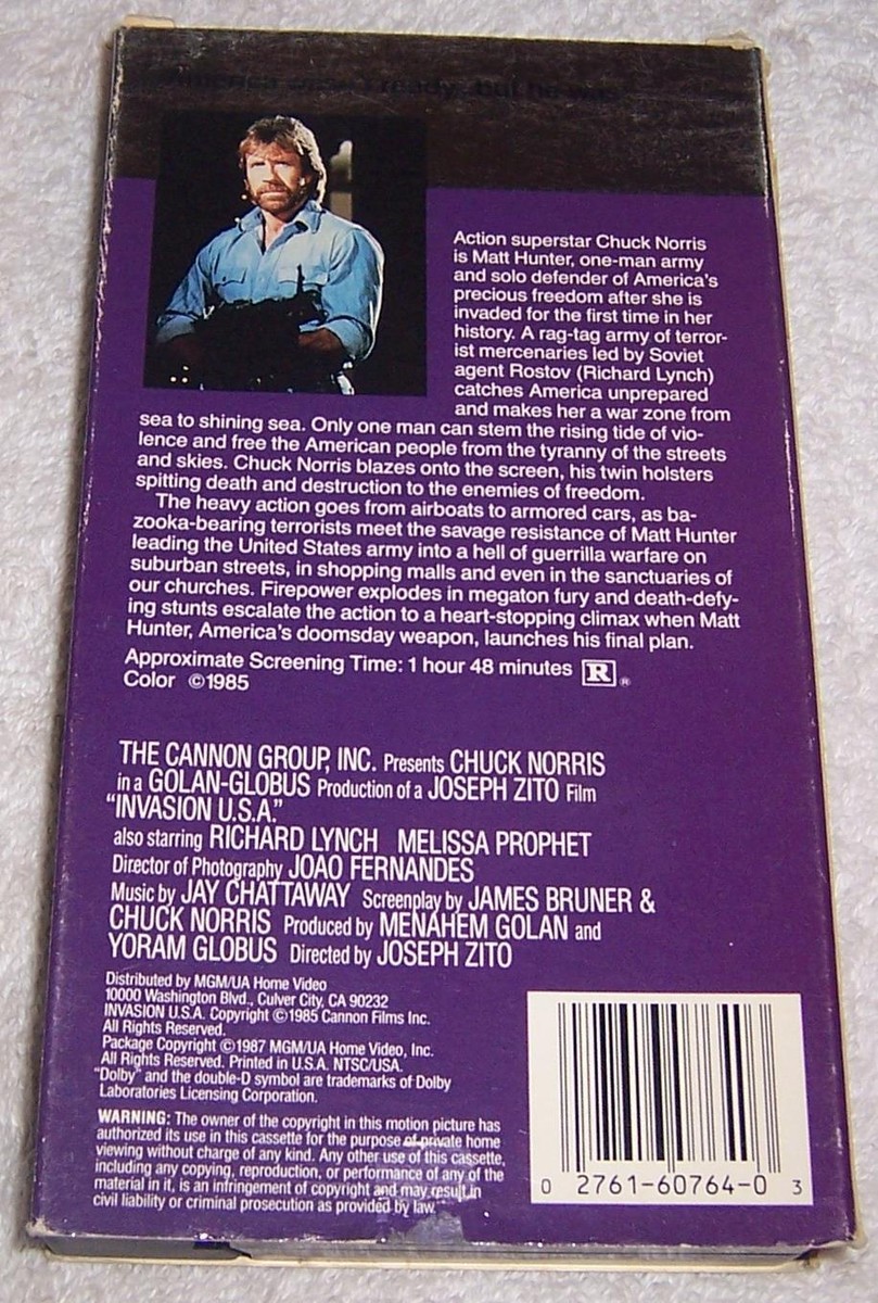 INVASION U. S. A. VHS Video Chuck Norris | eBay